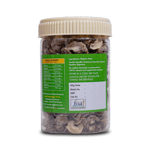 Organic Dried Amla - 100% Natural, Directly Produced from Our Garden, Rich in Vitamin C, No Artificial Flavors or Colors, No Preservatives - 100g - Image 3